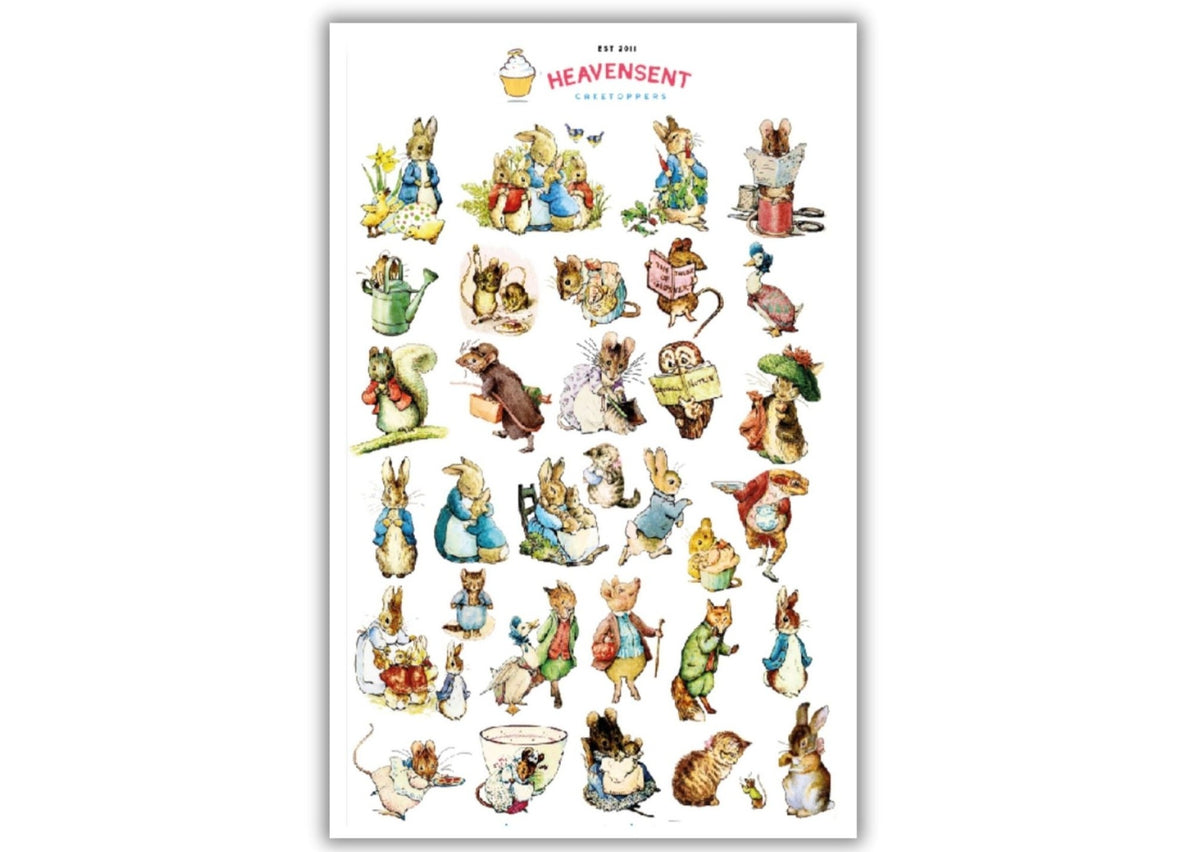 Peter Rabbit cake toppers vn various poses