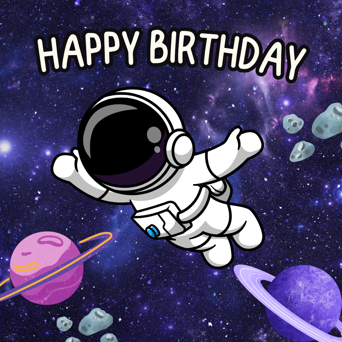 Personalised Cake Topper Edible Pre-cut Space Planets Galaxy Astronaut Topper Premium Icing Wafer or Birthday Poster