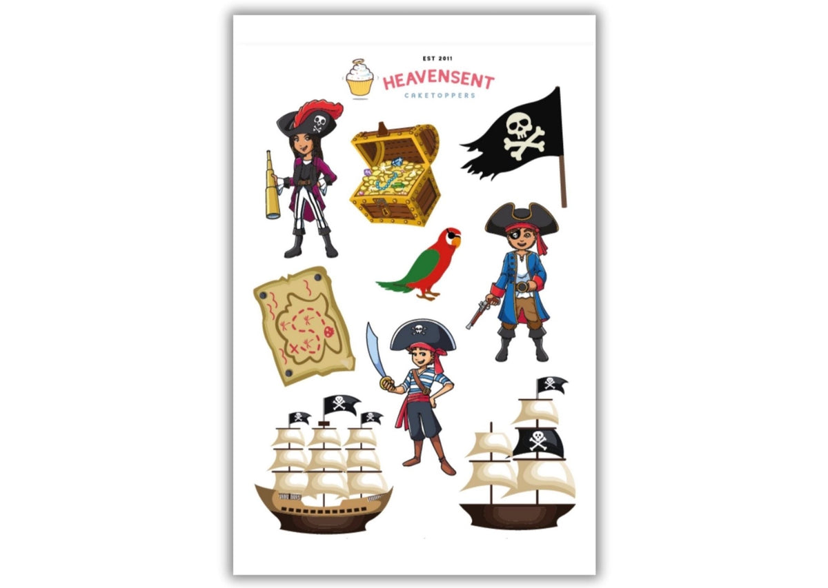 Cake Topper 36x Pirate Edible Decorations