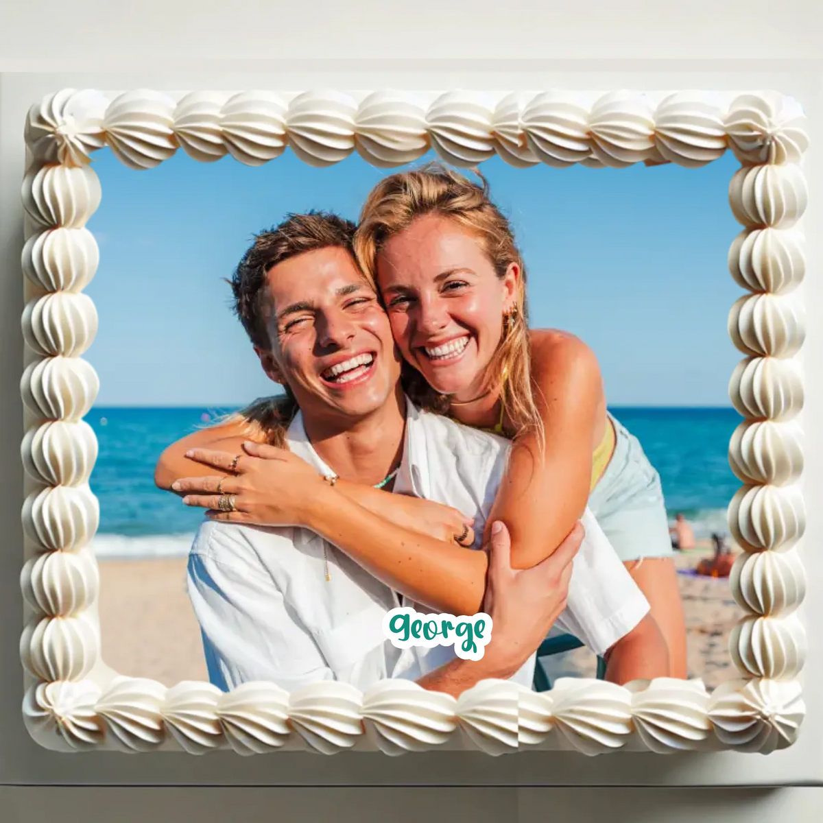 Design Photo Topppers Personalised Cake Topper Any Photo Logo Custom Image- Rectangle ...