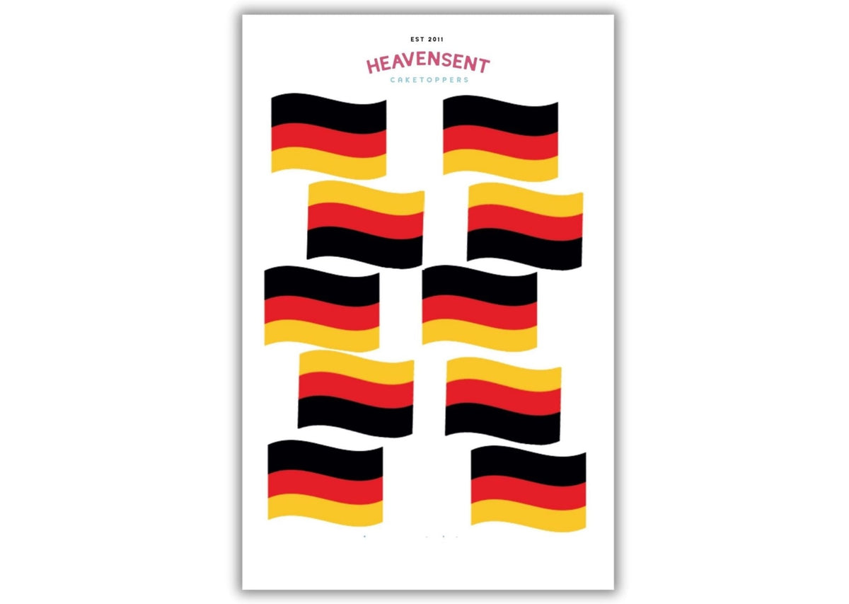 Cake Topper 20x Germany Flags Edible Decorations