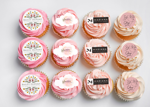 Logo cake toppers for businesses and events