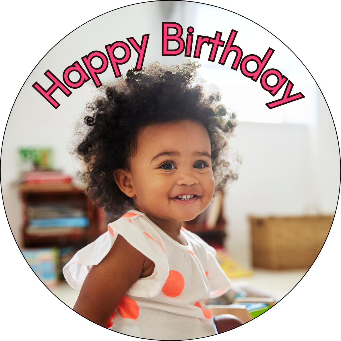 Personalised Photo Birthday Cake Topper Edible Pre-cut Premium Icing Wafer Card Round Square Rectangle Any Text